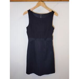 H&M Black Sleeveless Sheath Dress Size 6 Professional Work Career Chic Classic